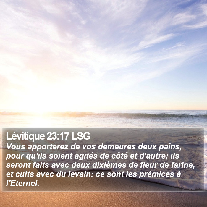 Lévitique 23:17 LSG Bible Study