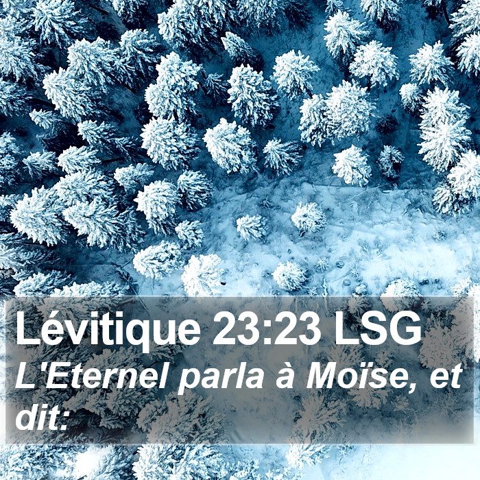 Lévitique 23:23 LSG Bible Study