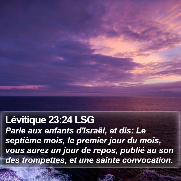 Lévitique 23:24 LSG Bible Study