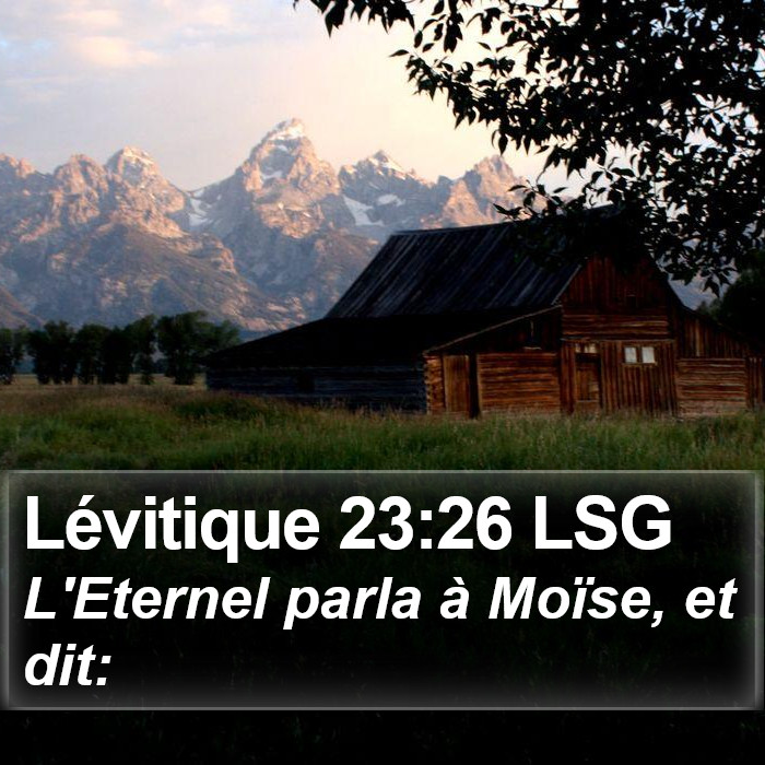 Lévitique 23:26 LSG Bible Study