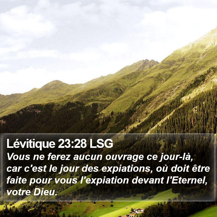 Lévitique 23:28 LSG Bible Study