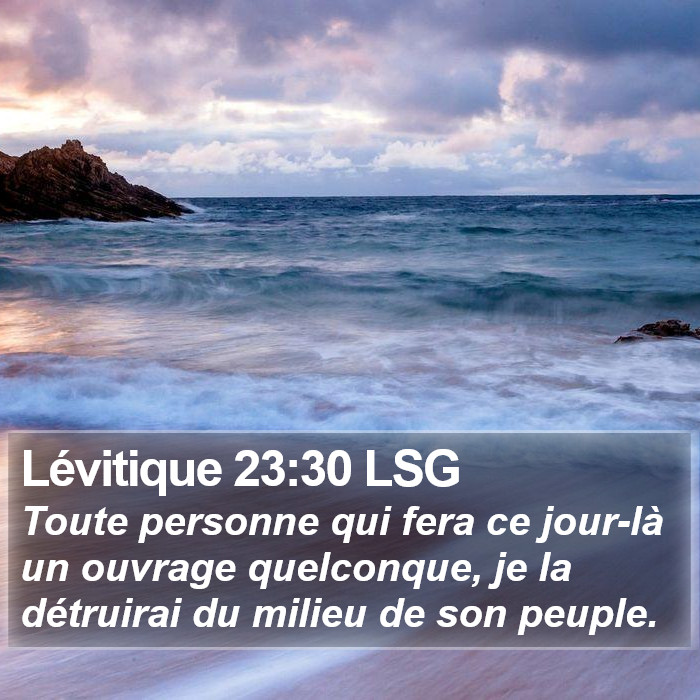 Lévitique 23:30 LSG Bible Study