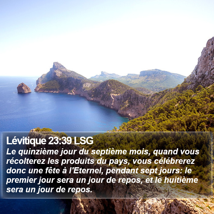 Lévitique 23:39 LSG Bible Study