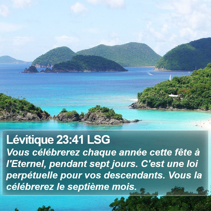 Lévitique 23:41 LSG Bible Study