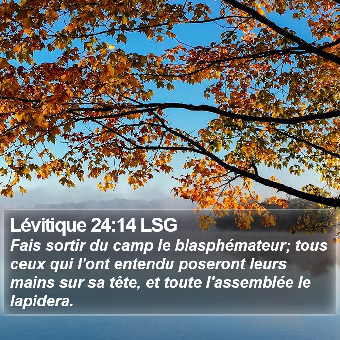 Lévitique 24:14 LSG Bible Study