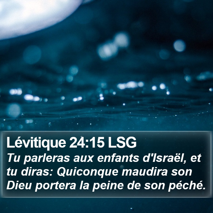 Lévitique 24:15 LSG Bible Study