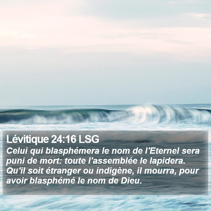 Lévitique 24:16 LSG Bible Study