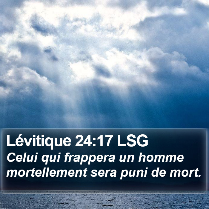 Lévitique 24:17 LSG Bible Study
