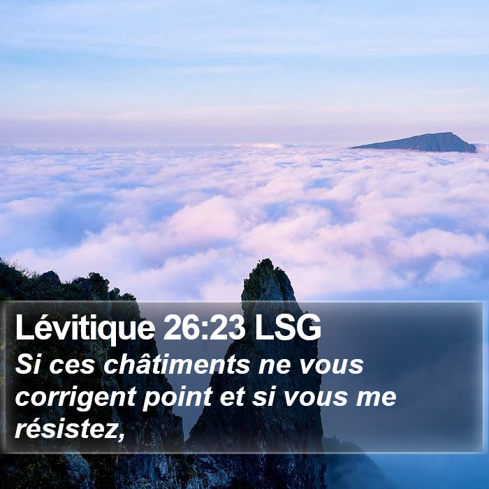 Lévitique 26:23 LSG Bible Study