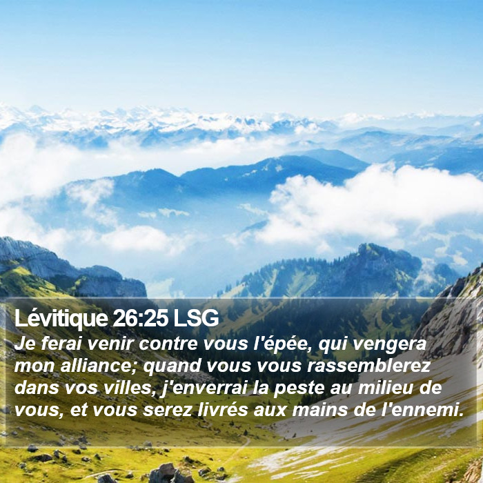 Lévitique 26:25 LSG Bible Study