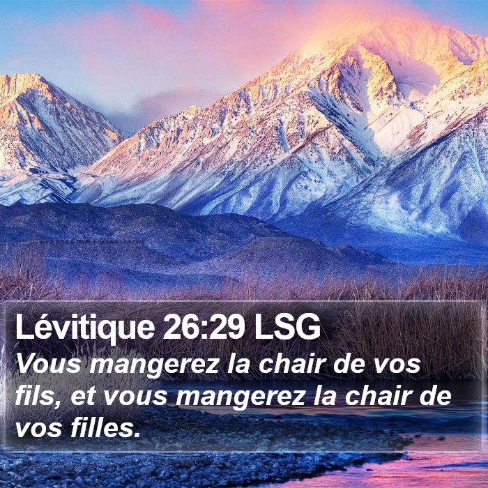 Lévitique 26:29 LSG Bible Study