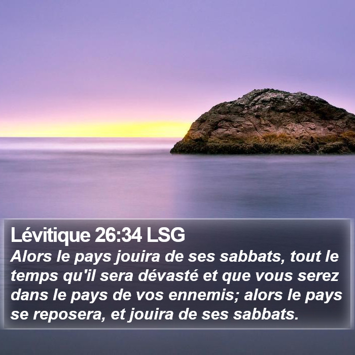 Lévitique 26:34 LSG Bible Study