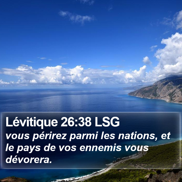 Lévitique 26:38 LSG Bible Study