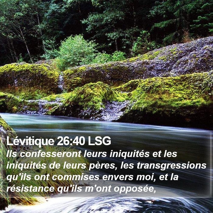 Lévitique 26:40 LSG Bible Study