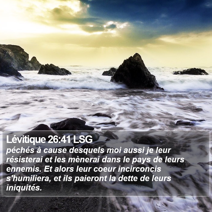 Lévitique 26:41 LSG Bible Study