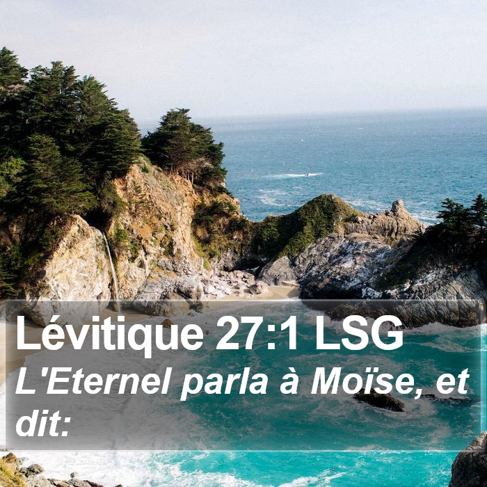 Lévitique 27:1 LSG Bible Study