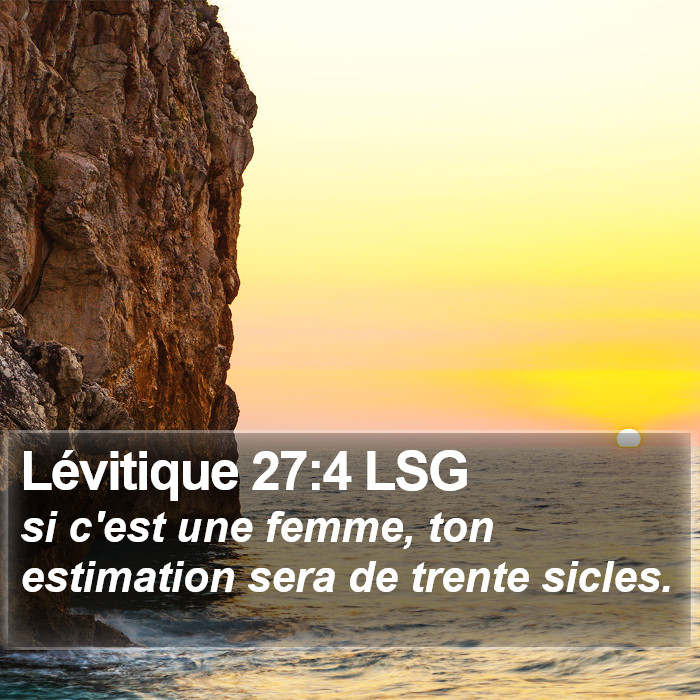 Lévitique 27:4 LSG Bible Study