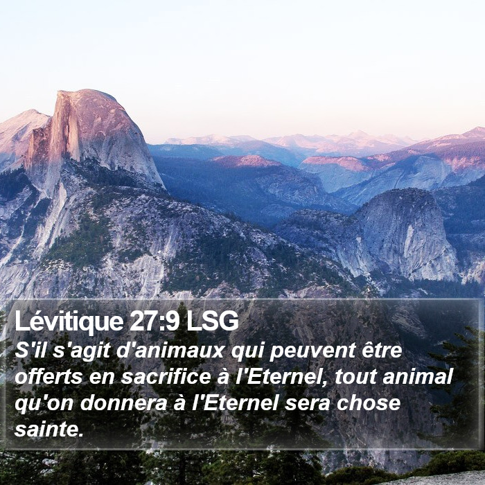 Lévitique 27:9 LSG Bible Study