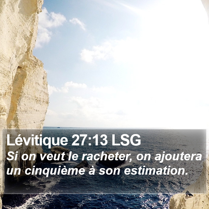 Lévitique 27:13 LSG Bible Study
