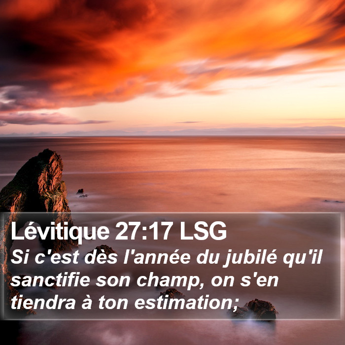 Lévitique 27:17 LSG Bible Study