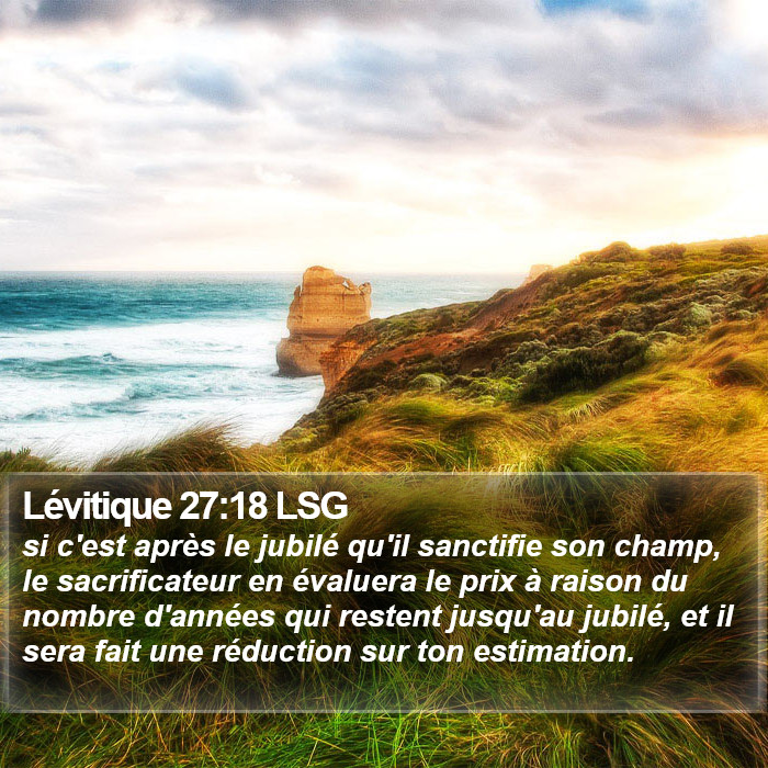 Lévitique 27:18 LSG Bible Study