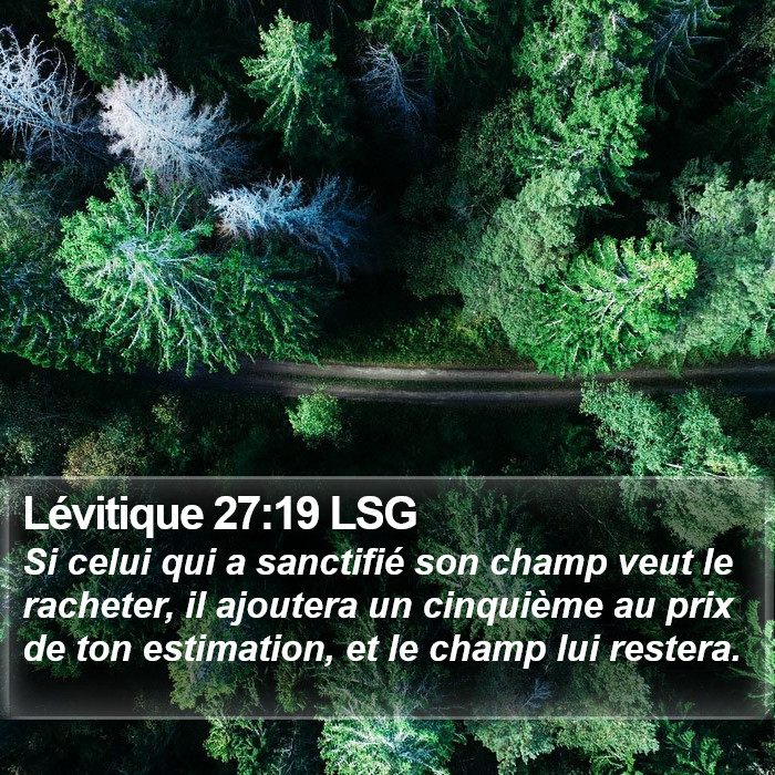 Lévitique 27:19 LSG Bible Study