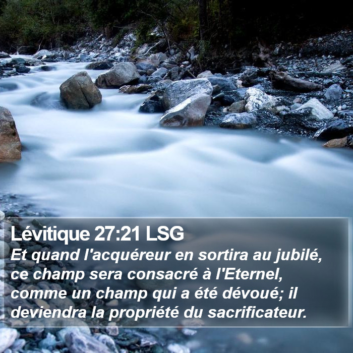 Lévitique 27:21 LSG Bible Study
