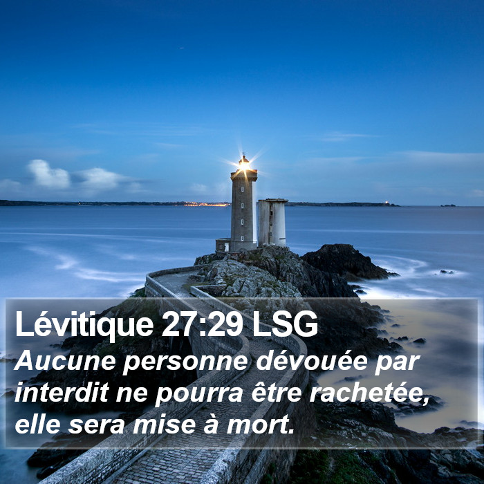 Lévitique 27:29 LSG Bible Study