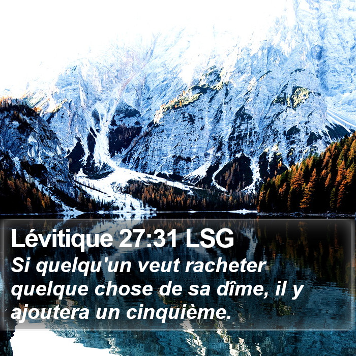 Lévitique 27:31 LSG Bible Study
