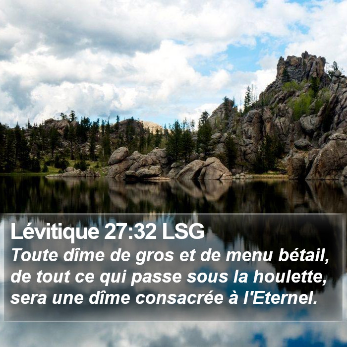 Lévitique 27:32 LSG Bible Study