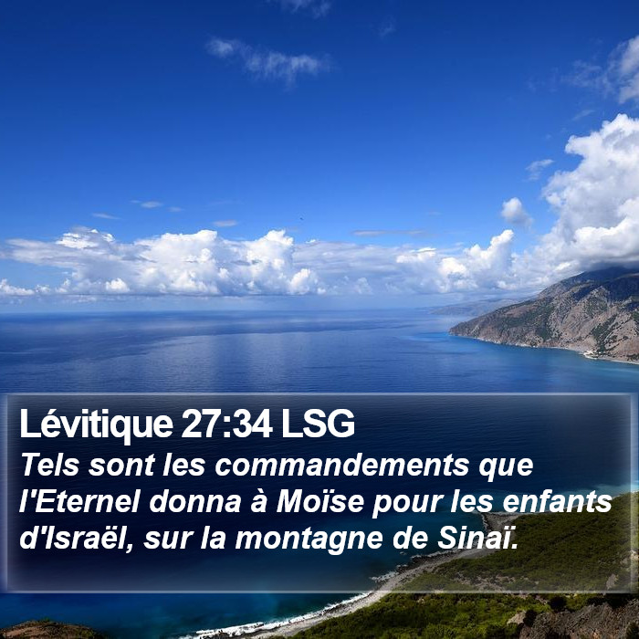 Lévitique 27:34 LSG Bible Study
