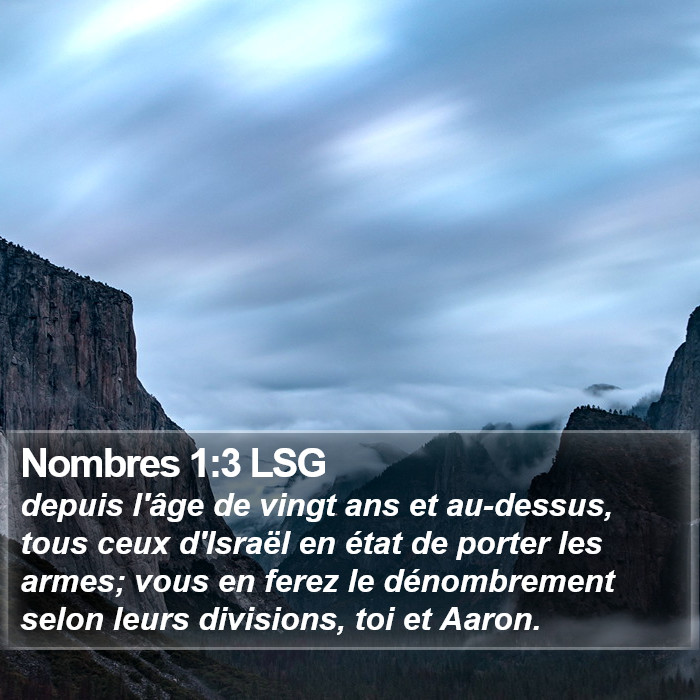 Nombres 1:3 LSG Bible Study