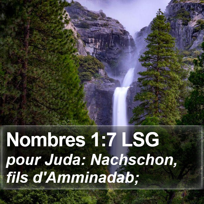 Nombres 1:7 LSG Bible Study