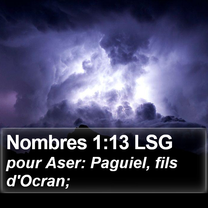 Nombres 1:13 LSG Bible Study