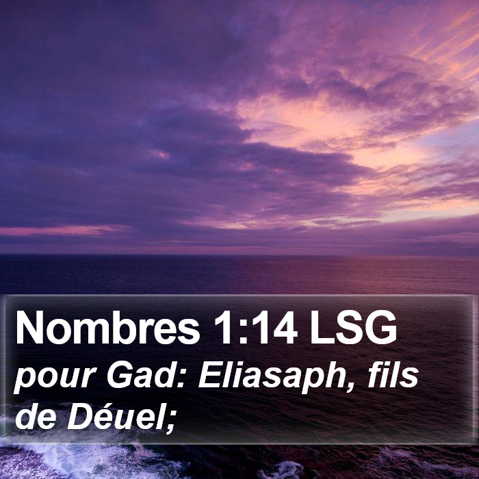 Nombres 1:14 LSG Bible Study