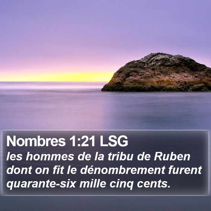 Nombres 1:21 LSG Bible Study