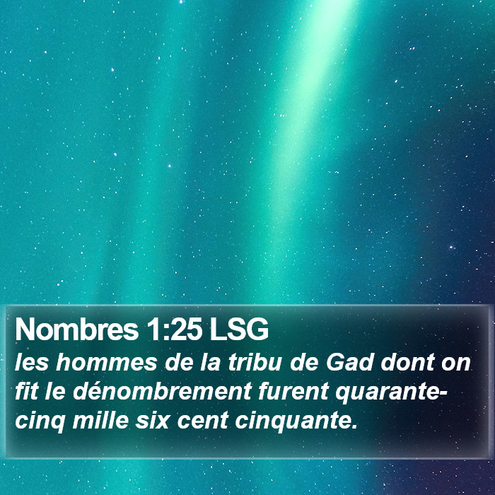 Nombres 1:25 LSG Bible Study