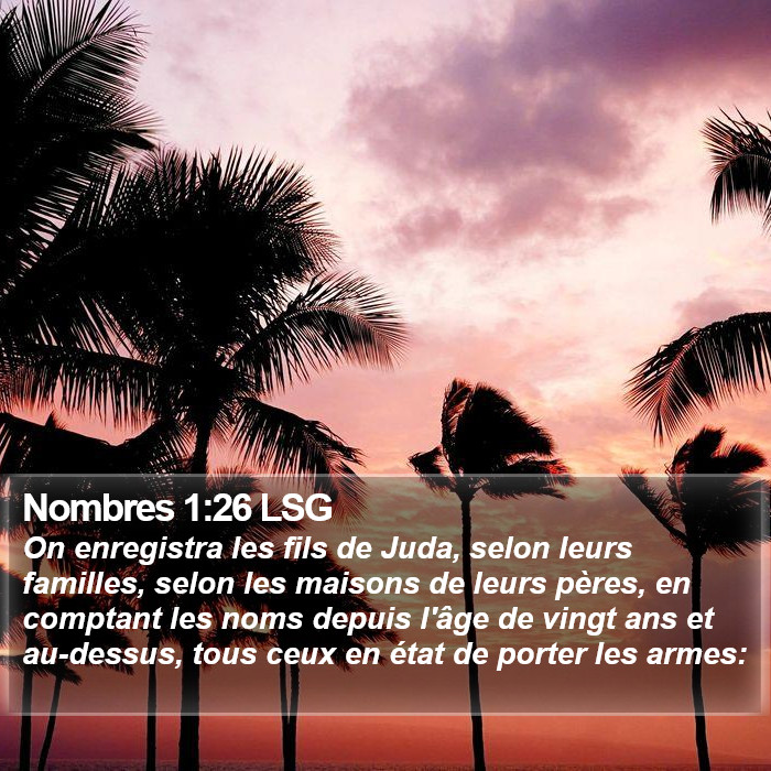 Nombres 1:26 LSG Bible Study