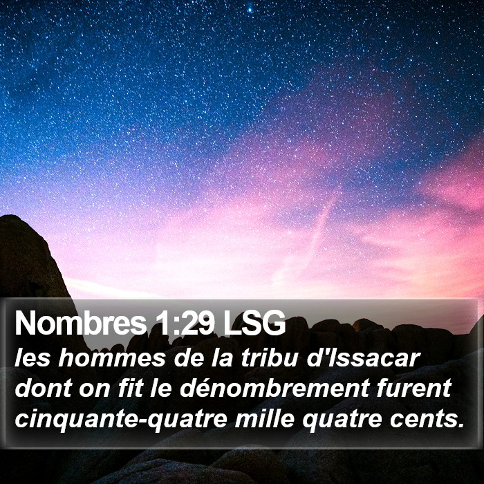 Nombres 1:29 LSG Bible Study