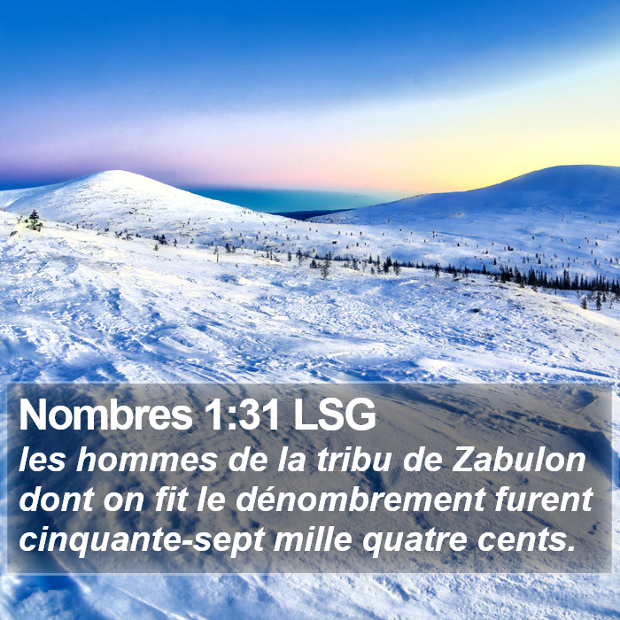 Nombres 1:31 LSG Bible Study