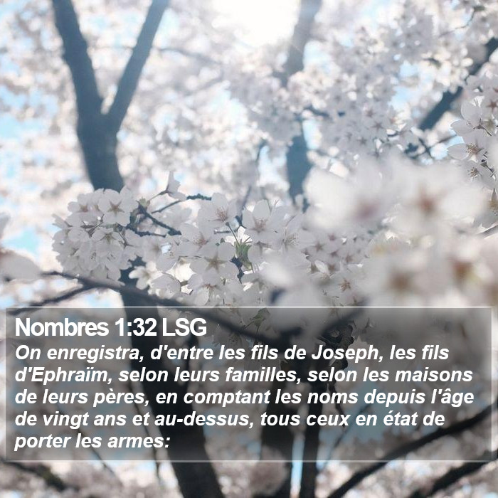 Nombres 1:32 LSG Bible Study