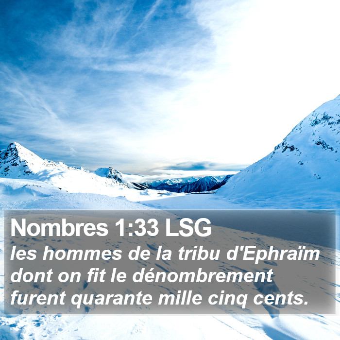 Nombres 1:33 LSG Bible Study