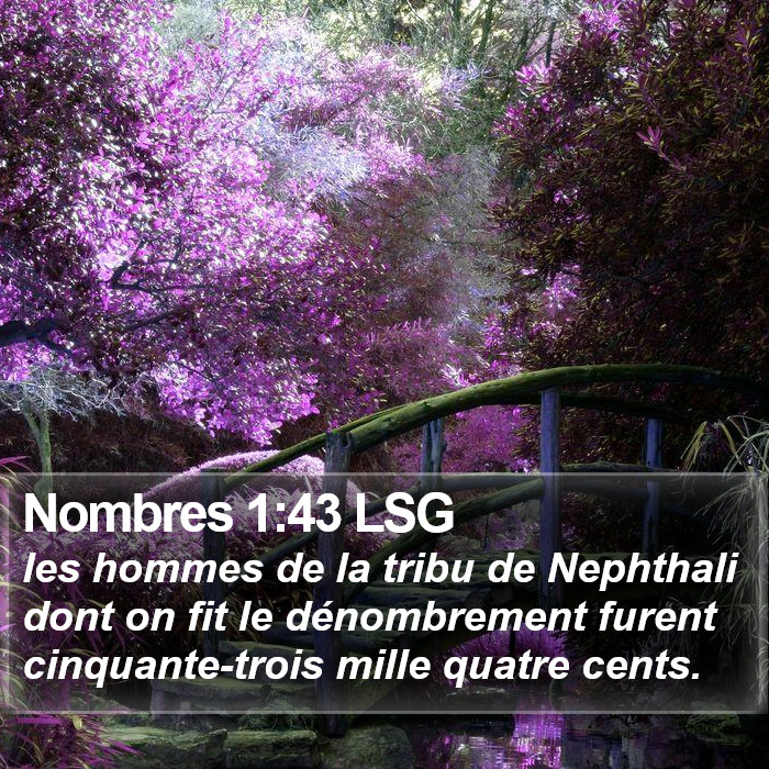 Nombres 1:43 LSG Bible Study