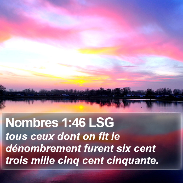 Nombres 1:46 LSG Bible Study