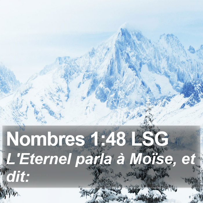 Nombres 1:48 LSG Bible Study