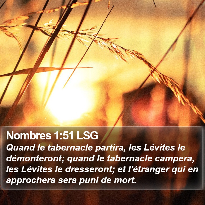 Nombres 1:51 LSG Bible Study