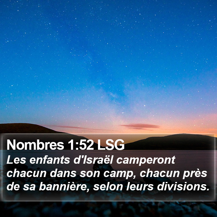 Nombres 1:52 LSG Bible Study