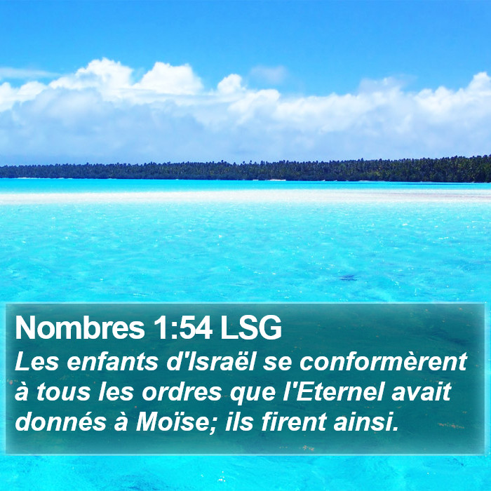 Nombres 1:54 LSG Bible Study