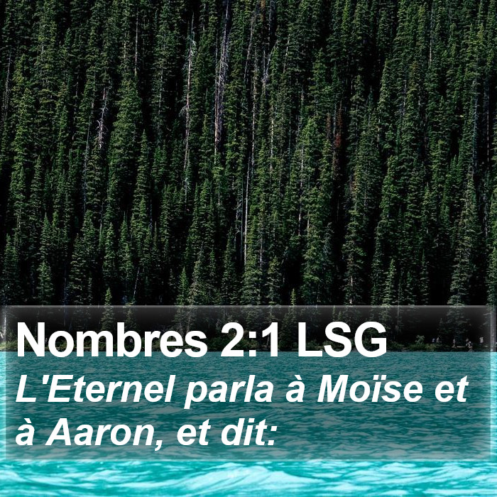 Nombres 2:1 LSG Bible Study