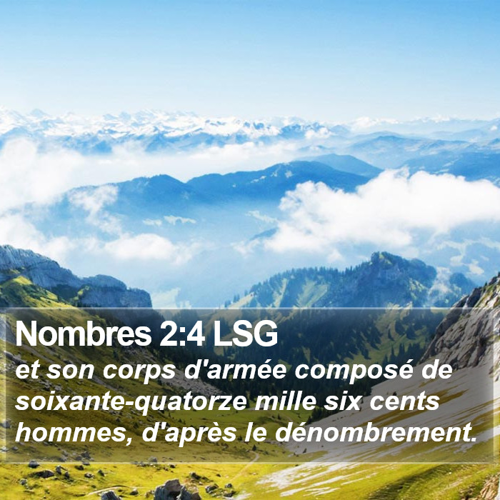 Nombres 2:4 LSG Bible Study